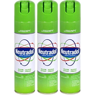 Image of THREE PACKS of Neutradol Spray Super Fresh 300ml