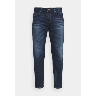 Image of Tommy Jeans Men&#039;s Ryan Rlxd Strght Asdbs Denim Pants, Aspen Dark Blue Stretch, 31W / 36L