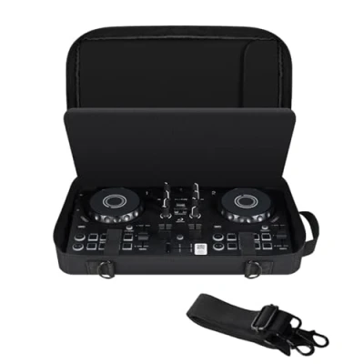 Image of DJ Controller Case for DDJ FLX2, Soft Travel Bag Compatible with Hercules Inpulse 200/Inpulse 200 MK2/DDJ WeGO4/, Cable &amp; Accessories Adjustable Shoulder Strap (Black)