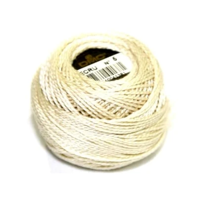 Image of DMC Cotton Perle Thread Size 5 Ecru per 10 Gram Ball