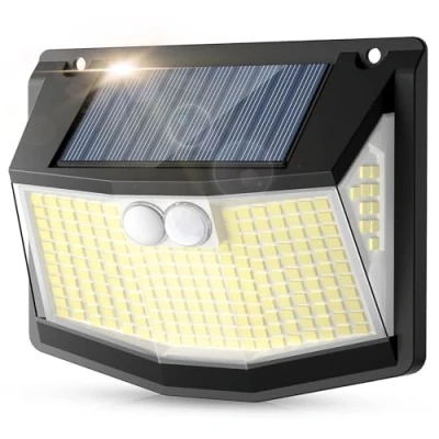 Image of spqment Solar Lights Outdoor Garden : 248 LED Security 3 Modes Motion Sensor Powered Light IP65 Waterproof 270 Wide Angle Outside Yard Garage Wall Lighting 1 Pack