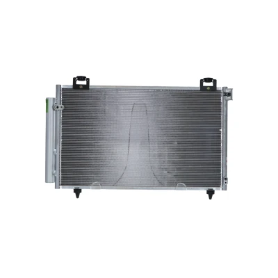 Image of 8845005090, 8845005091, 884500F100 Condenser NRF Easy Fit 35593 with dryer, seal ring 15,5mm 10,1mm Aluminium 613mm TOYOTA: Avensis II Hatchback