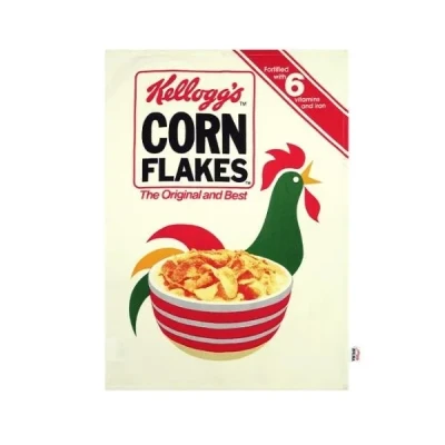 Image of Vintage Kellogg&#039;s Cornflakes Cockerel Tea Towel