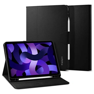 Image of Spigen Liquid Air Folio Case Compatible with iPad 6th Generation 11 inch M2 (2024), 5th 10.9 (2022), 4th (2020) Black