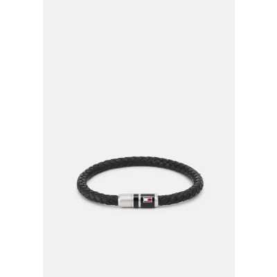 Image of Tommy Hilfiger Braided Bracelet, Men&#039;s, Size: One Size, Black