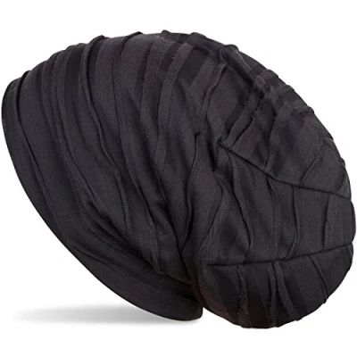 Image of styleBREAKER Classic Pleating Pattern Slouch Beanie, longbeanie, Unisex 04024053, Colour:Midnight Blue Black
