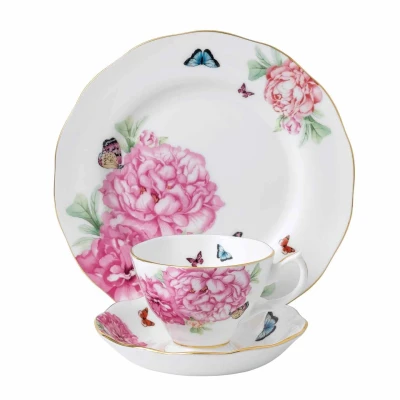 Image of Royal Albert Miranda Kerr 40010579 Friendship Teacup, Saucer &amp; 20cm Side Plate 3 Pc Set, Bone China, White, 22