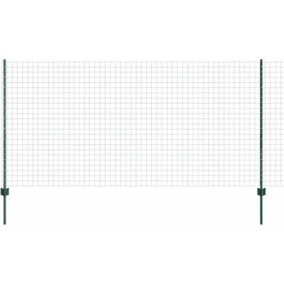Image of vidaXL Euro Fence with 11 U Posts Green 1,2x25 m Steel