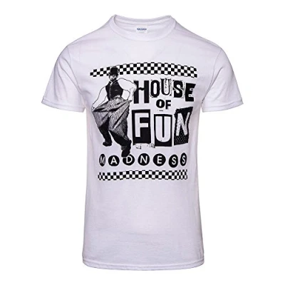 Image of Official T Shirt MADNESS Ska Band &#039;House of Fun&#039; White XXL