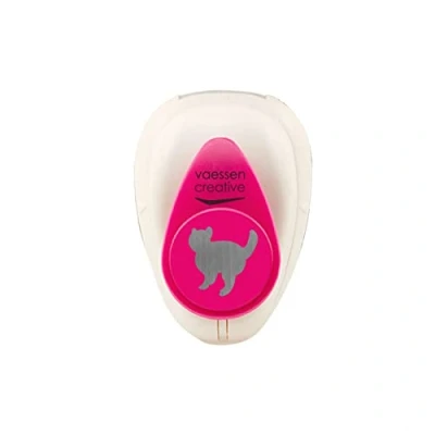 Image of Vaessen Creative Craft Paper Punch Cat 1,3 x cm Circle Cutter for Crafting and Card Making