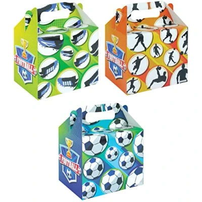 Image of Anila&#039;s Complete Football Themed 10 Party Bags, Fillers &amp; Favours Assorted Food Boxes. (Ideal for Children Aged 3 8)