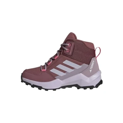 Image of adidas Terrex AX4R MID Hiking Shoes, Burgundy/Silver Dawn/Pink Fusion, 10.5 UK