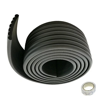 Image of TUKA Multi Purpose Foam Protector Kit, 2M x 80mm, Universal Anti Collision Protector, Safety of Child Baby Senior Thick Childproofing Protection Securing Objects and Surfaces. TKD7002 black
