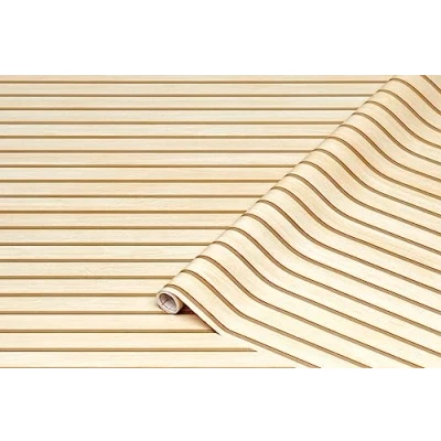 Image of d c fix vinyl wrap Wooden slats patterned 90 cm x 2,1 m sticky back plastic roll for furniture, kitchen &amp; cupboards contact paper sticker self adhesive film