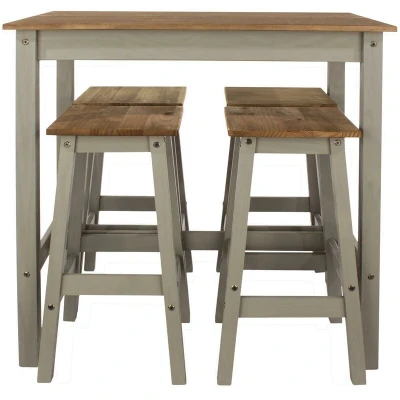 Image of Corona Linea Breakfast Table &amp; 4 High Stool Set