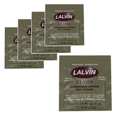 Image of 5X Lalvin ICV K1 V1116 Yeast White Wine 5g Sachet Homebrew Making 4.5L 23L