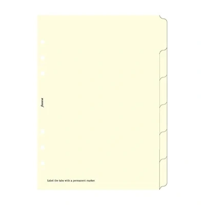 Image of A5 Blank index cream 6 tabs