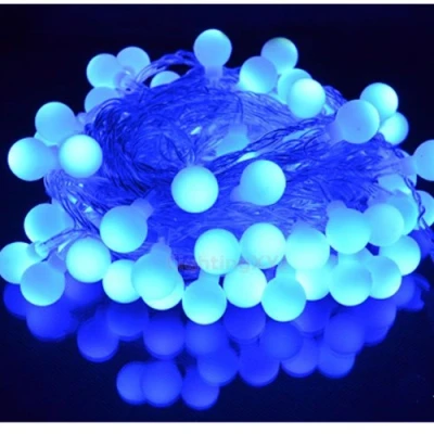 Image of JnDee™ Battery Powered Blue Berry Ball Shaped LED Fairy Lights 2M 20LED ON/Off/Flash Functions, Perfect for Christmas Wedding and Parties