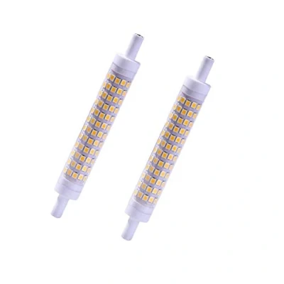 Image of BANGSHUO 2 Pack R7S LED Bulb 10W 118mm Non dimmable,J118 Double Ended Floodlight,Warm White 3000K 100W Halogen Bulbs AC 220 240V Replacement for Ceiling Floodlight Lamp Lighting Wall