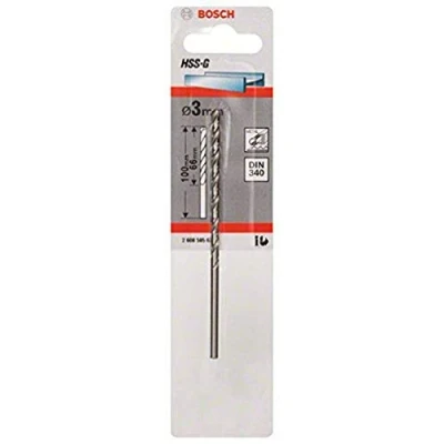 Image of Bosch Professional 1x HSS G Metal Drill Bit (for metal, Ø 3 mm, Robust Line, Accessory Driver)