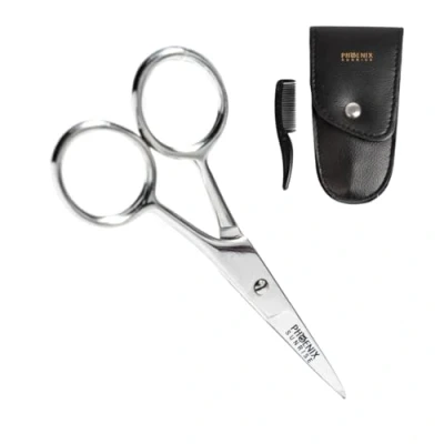 Image of Professional Eyebrow Scissors Set with Comb &amp; Travel Case Beard For Men and Women Extra Sharp Blade Ears, Nose Hair Straight Rustproof