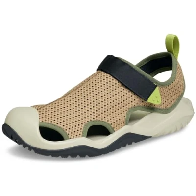 Image of Crocs Men&#039;s Swiftwater Mesh Deck Sandal M Flat, Sepia, 10 UK