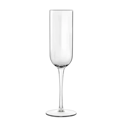 Image of Luigi Bormioli Jazz Champagne Flutes 4 x 210ml Crystal Wine Glasses, Dishwasher Safe