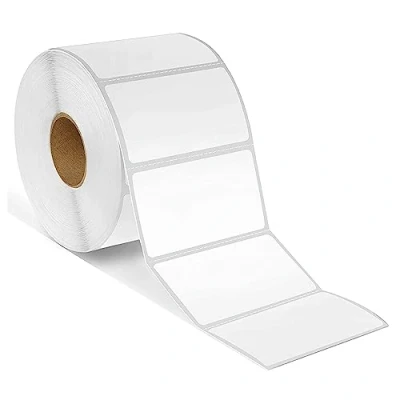 Image of Spartan Industrial 2.25&quot; X 1.25 Direct Thermal Labels, Perforated Barcode Address Compatible with Rollo &amp; Zebra Desktop Printers 10 Rolls, 1000/Roll