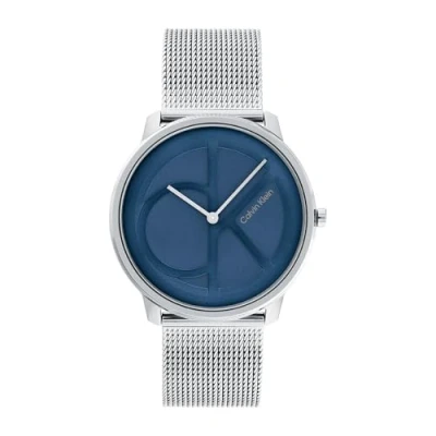 Image of Calvin Klein Analogue Quartz Watch Unisex with Silver Stainless Steel mesh Bracelet 25200031