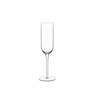 Image of Luigi Bormioli Sublime Champagne Flutes 4 x 210ml Crystal Wine Glasses, Dishwasher Safe