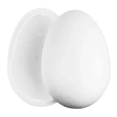 Image of Ideen mit Herz Polystyrene egg, 2 pieces, large and separable (30 cm high, diameter 21 cm, 1 piece)