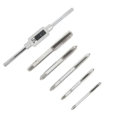 Image of NestNook 6 Piece Metric Hand Tap and Die Set with Adjustable Wrench, M3 M4 M5 M6 M8