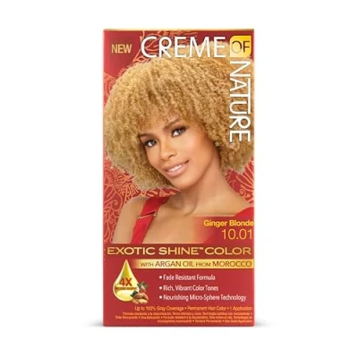 Image of Creme of Nature hair colour, exotic shine colour ginger blonde 10.01