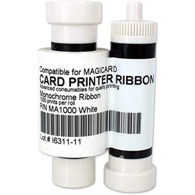 Image of MA1000K White Ribbon Tape Compatible for Magicard Pronto Enduro3E Rio Pro 300 600 Printers 1000 Images
