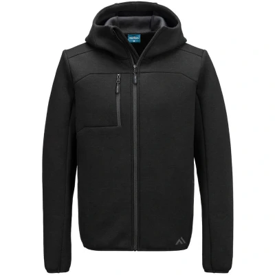 Image of Portwest KX3 Sport Zip Hooded Sweater Black Large