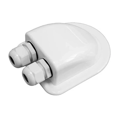 Image of READY Waterproof cable entry gland for diameter 3 7mm, motorhomes, campervans, caravans, boats, solar panels, CCTV (Double Cable)