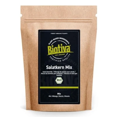 Image of Biotiva Salad Seed Mix Organic 200g Pine nuts, sunflower seeds and pumpkin from controlled cultivation Bottled, certified in Germany (DE ÖKO 005)