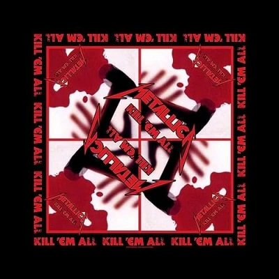 Image of Metallica Bandana Kill Em All Band Logo Official Black One Size