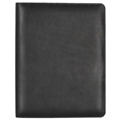 Image of Alassio Cremona II 30058 Ring Binder Folder in DIN A4 Format Nappa Leather Document Black Approx. 32 x 25 2 cm