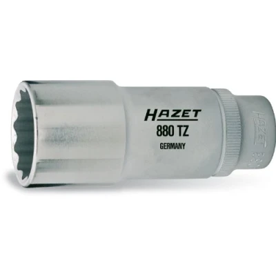 Image of 54704, ASE46834300000 Socket HAZET 880TZ 9 DIN 3124, ISO 2725 1 Chrome Vanadium Steel Knurled