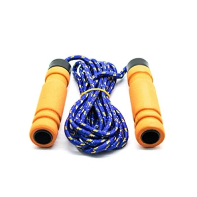 Image of Soft Handle Skin Friendly Foam Skipping Speed Rope for kids, adults, Students, Fitness Exercise Boxing Jumping Gym 3 Colors (Orange)