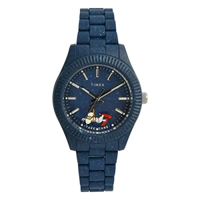 Image of Timex Men&#039;s Peanuts 41 mm Watch Blue Bracelet Dial Case TW2V53300