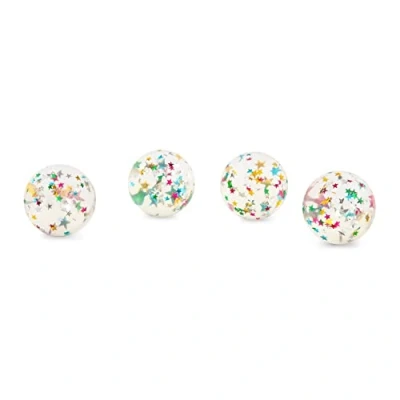 Image of TRENDHAUS 602343 Stars, 45 mm, Bouncy Balls with Super Bounce (Pack of 4)
