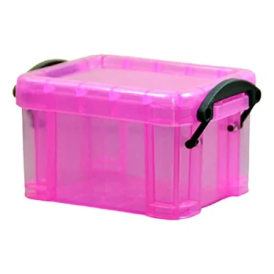 Image of BYUTFA Storage Box Small Plastic with Locking Lid Mini Organizer Container for Jewelry Beads Crafts Items Accessories Home Office