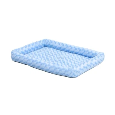 Image of MidWest Homes for Pets Bolster Dog Bed 76.2 cm (30 Inch) Long or Cat w/ Comfortable Bolster; Ideal &quot;Medium&quot; Breeds; Blue; Model 40230 PB