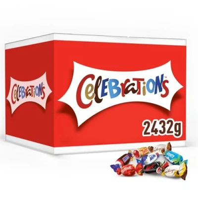 Image of Celebrations Milk Chocolates Gift Bulk Box (Maltesers, Galaxy, Snickers &amp; More), 2.4kg, Packaging May Vary