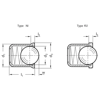 Image of Ganter Standard Elements Elasticated to Print Press On, Silver, GN 614 10 NI