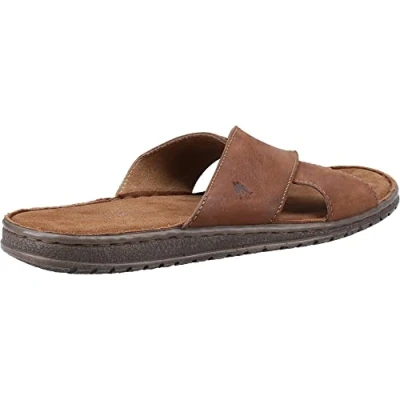 Image of Hush Puppies Nile Mens MEMORY FOAM Sandal Brown Size UK 12
