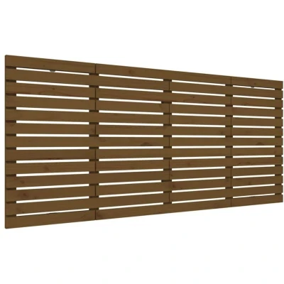 Image of vidaXL Wall Headboard Honey Brown 156x3x91.5 cm Solid Wood Pine