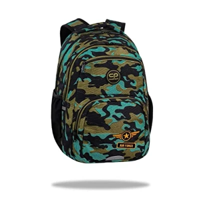 Image of Coolpack Pick School Backpack Unisex Kids &amp; Teens, Air Force, 41 x 30 16 cm, Designer